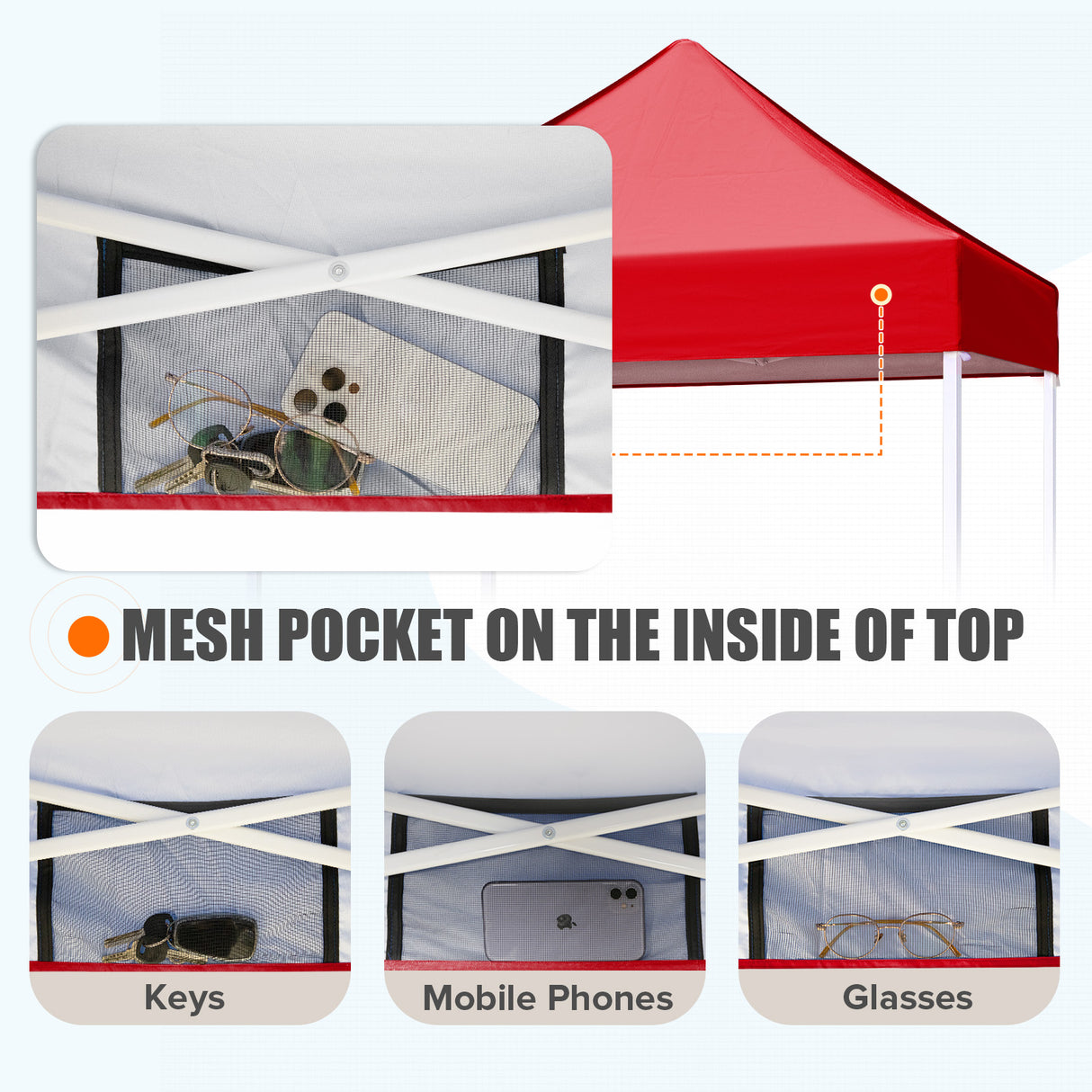 5x5 Pop Up Canopy Tent Instant Straight Leg Outdoor Canopy Easy Set-up