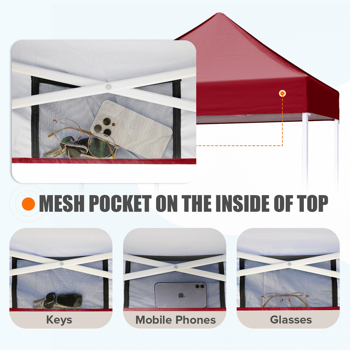 5x5 Pop Up Canopy Tent Instant Straight Leg Outdoor Canopy Easy Set-up