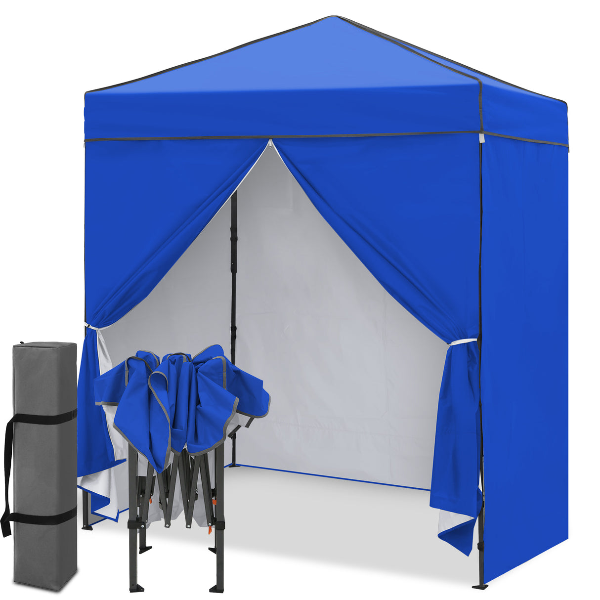 6x4 Instant Pop Up Canopy Tent with 4 Side Wall Panels
