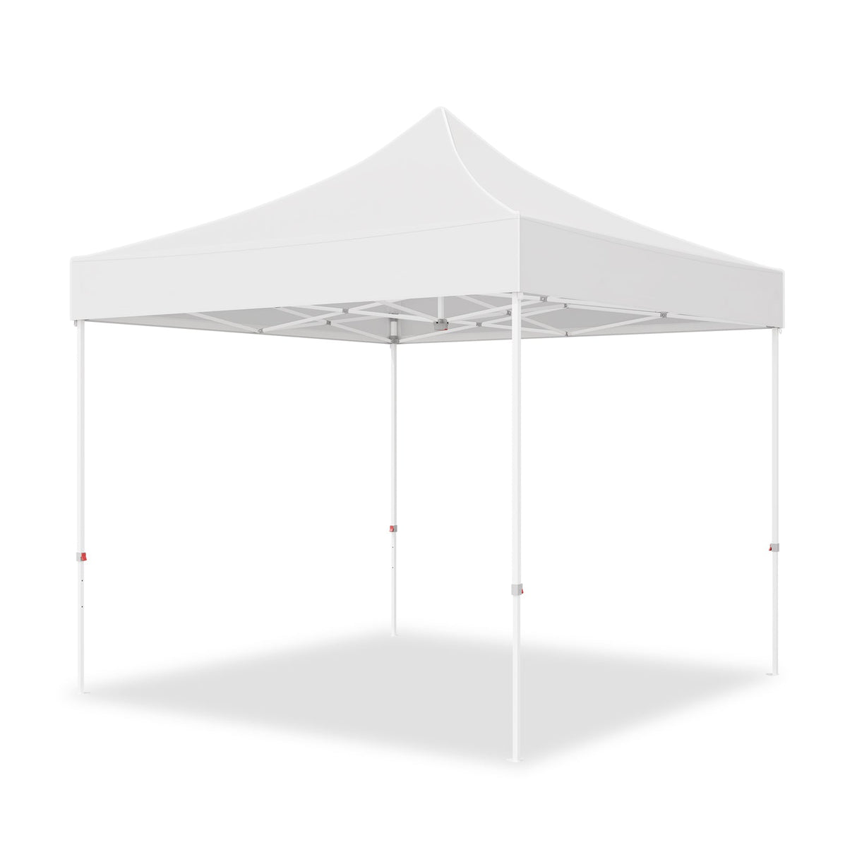 10x10 Commercial Canopy with High Peak, White - Eagle Peak Custom Canopy Tent