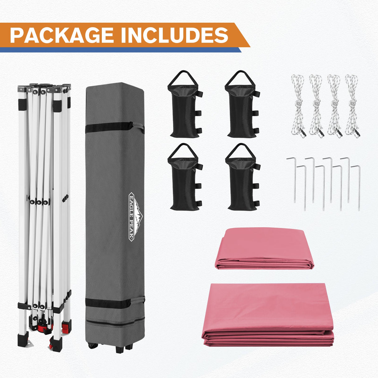 10x10 Commercial Pop up Canopy with 1 Sidewall - Eagle Peak Custom Canopy Tent