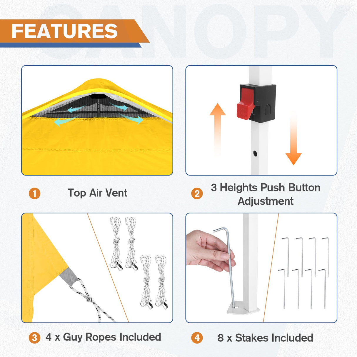 10x10 Commercial Pop up Canopy with 1 Sidewall - Eagle Peak Custom Canopy Tent