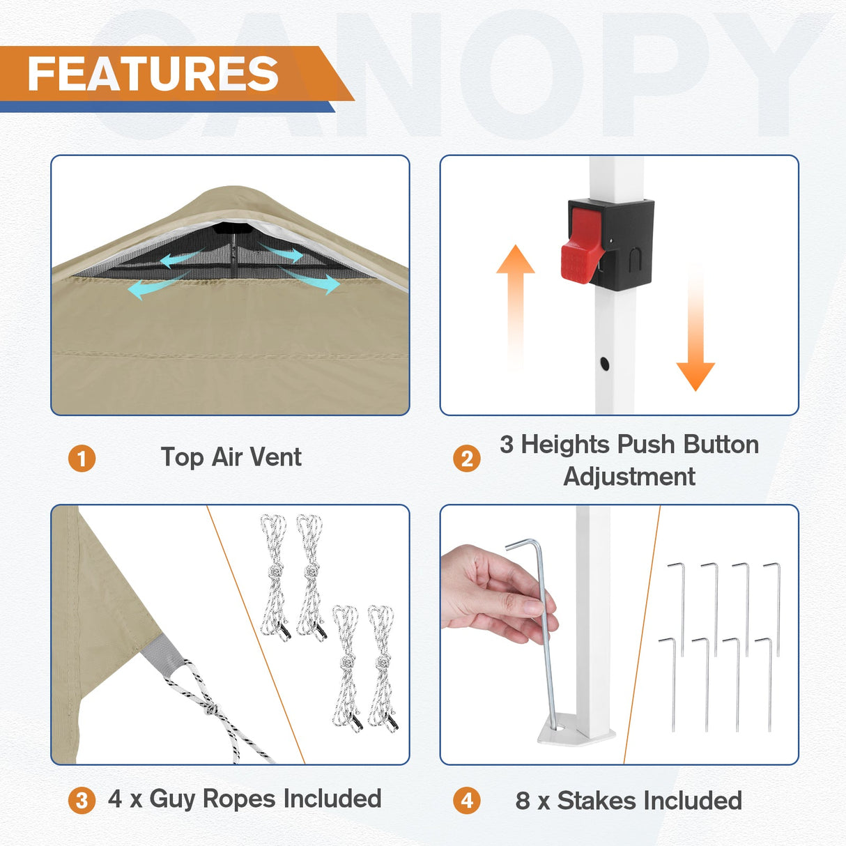 10x10 Commercial Pop up Canopy with 1 Sidewall - Eagle Peak Custom Canopy Tent