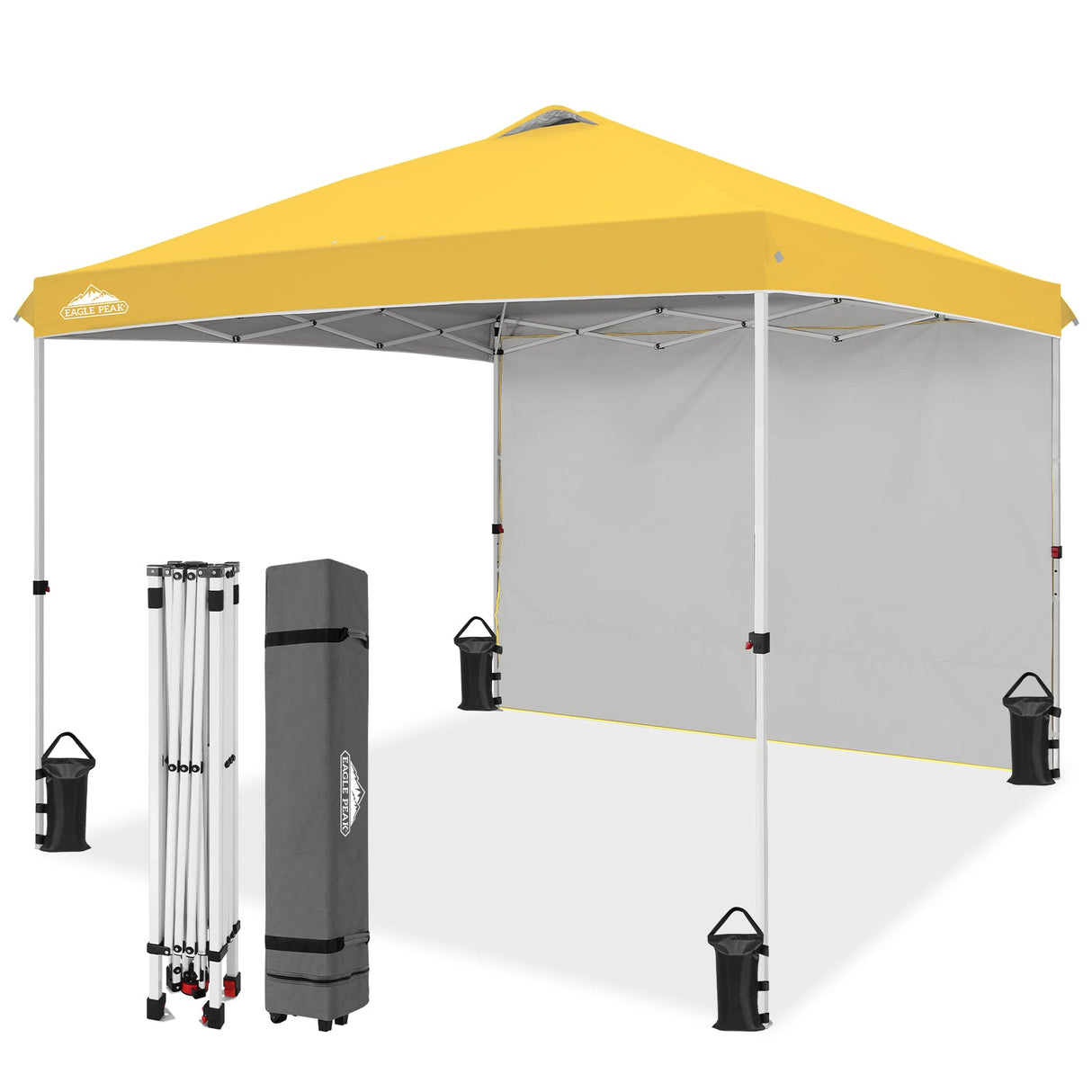 10x10 Commercial Pop up Canopy with 1 Sidewall - Eagle Peak Custom Canopy Tent