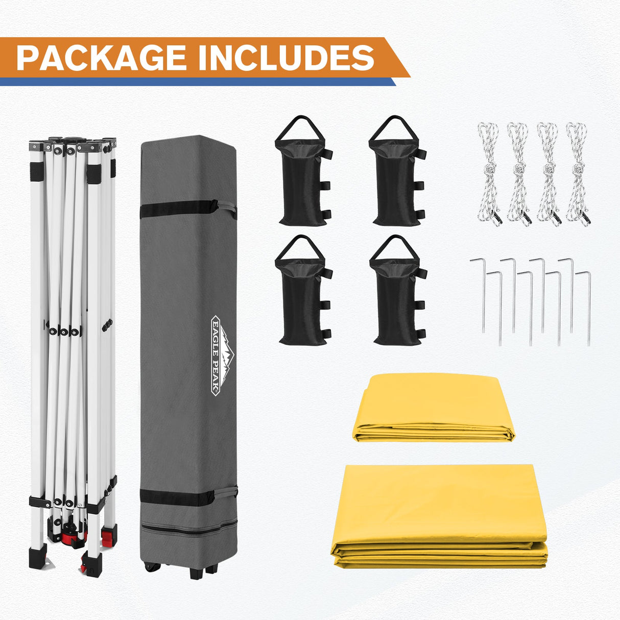 10x10 Commercial Pop up Canopy with 1 Sidewall - Eagle Peak Custom Canopy Tent