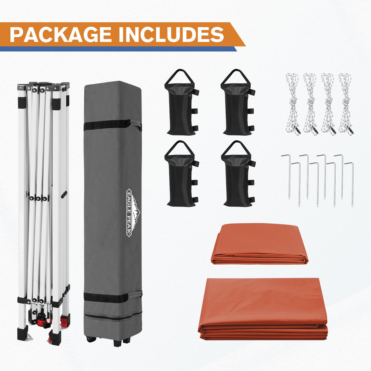 10x10 Commercial Pop up Canopy with 1 Sidewall - Eagle Peak Custom Canopy Tent