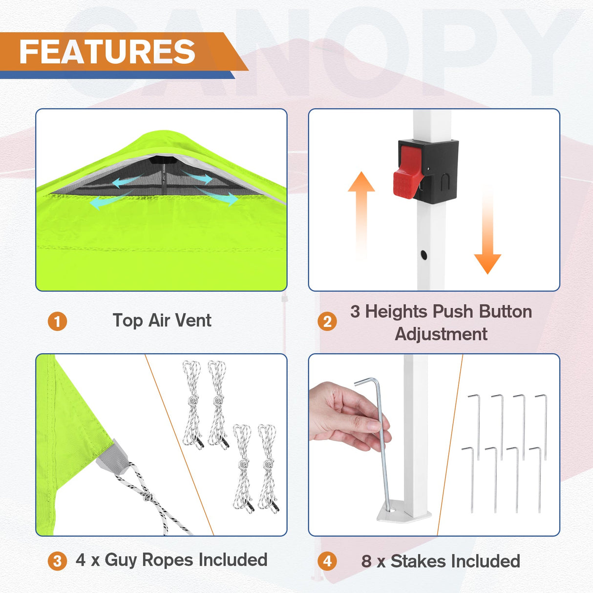 10x10 Commercial Pop up Canopy with 1 Sidewall - Eagle Peak Custom Canopy Tent