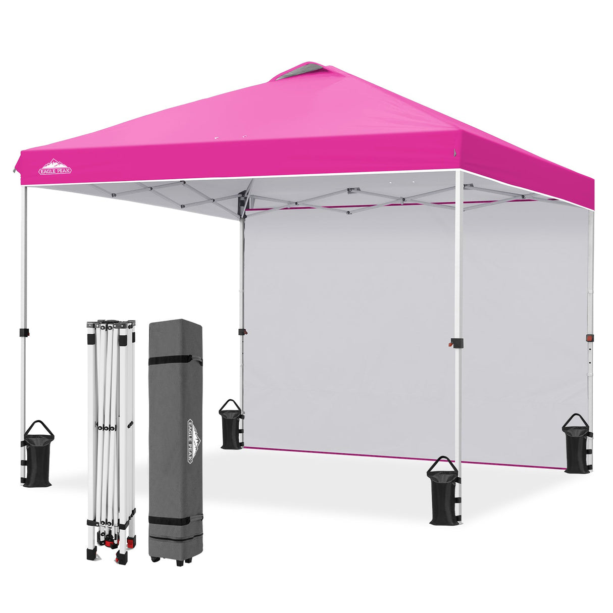 10x10 Commercial Pop up Canopy with 1 Sidewall - Eagle Peak®