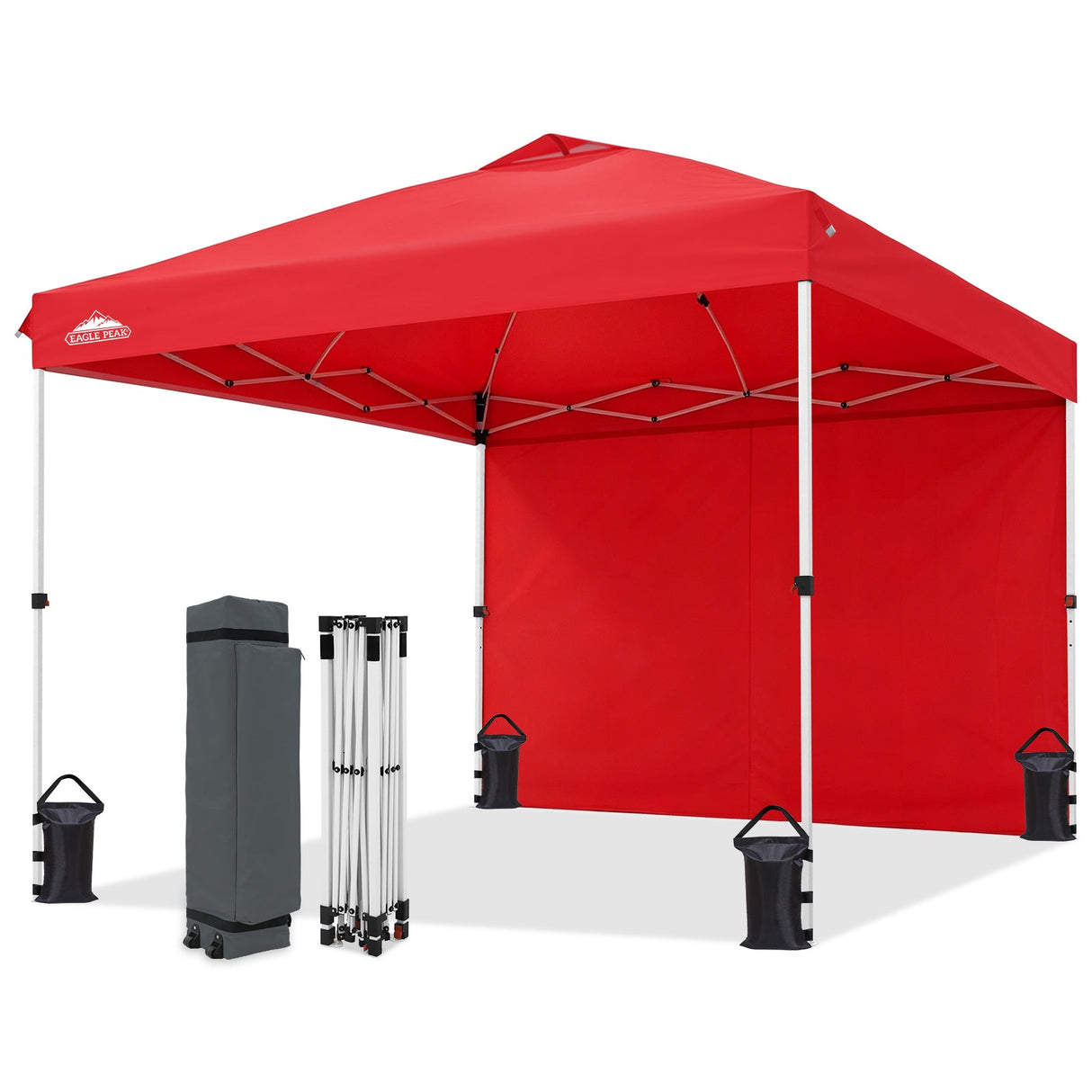 10x10 Pop Up Canopy Tent with One Sidewall - Eagle Peak