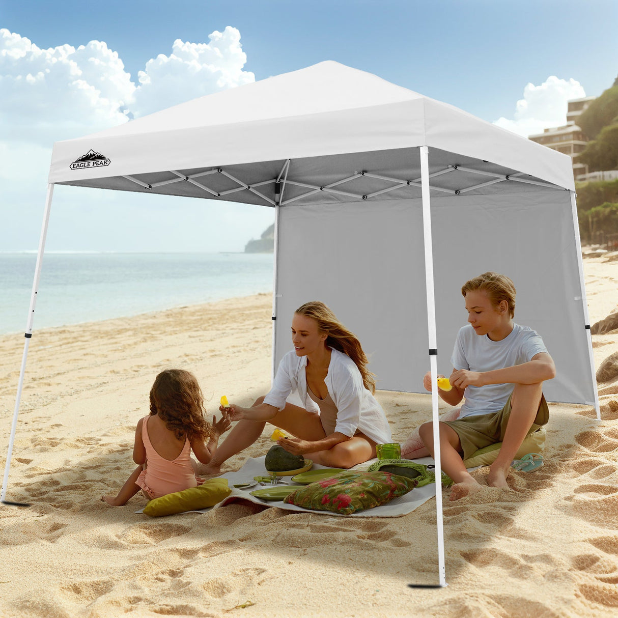 10x10 Pop Up Canopy Tent with Wall Panel, 10x10 Base 8x8 Top - Eagle Peak Custom Canopy Tent