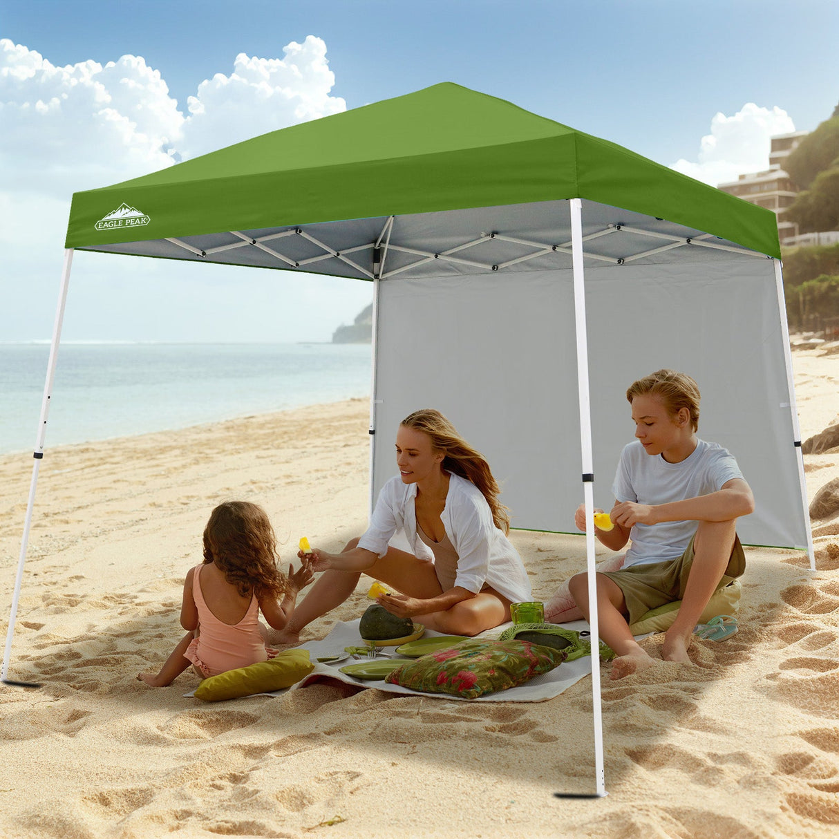 10x10 Pop Up Canopy Tent with Wall Panel, 10x10 Base 8x8 Top - Eagle Peak Custom Canopy Tent