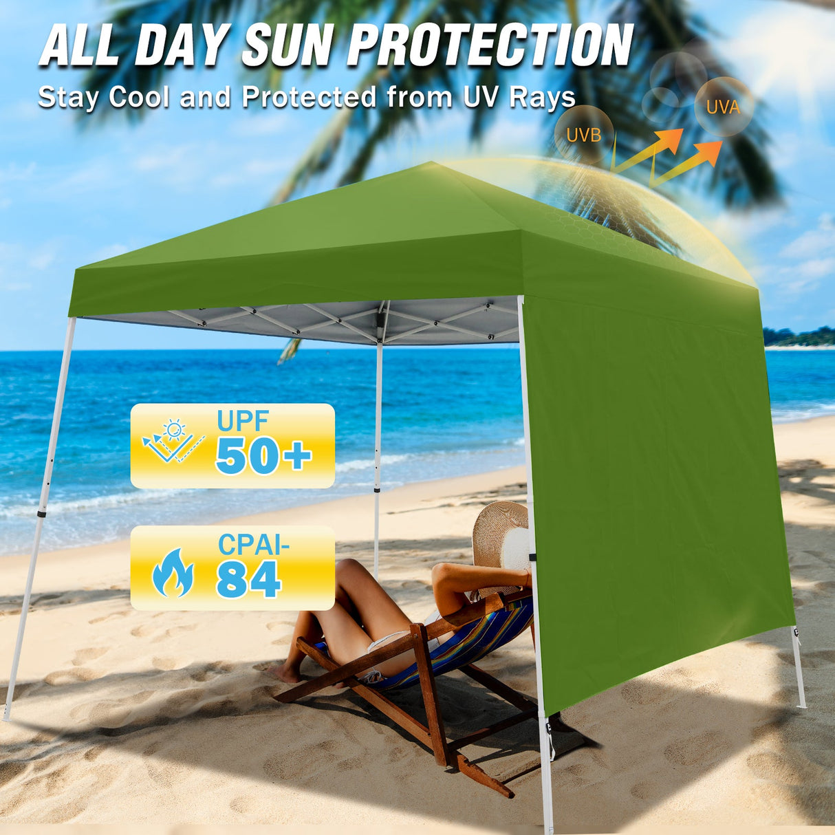 10x10 Pop Up Canopy Tent with Wall Panel, 10x10 Base 8x8 Top - Eagle Peak Custom Canopy Tent