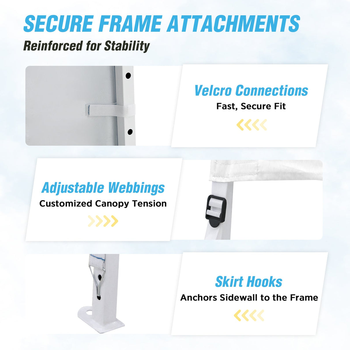 10x10 Pop Up Canopy Tent with Wall Panel, 10x10 Base 8x8 Top - Eagle Peak Custom Canopy Tent