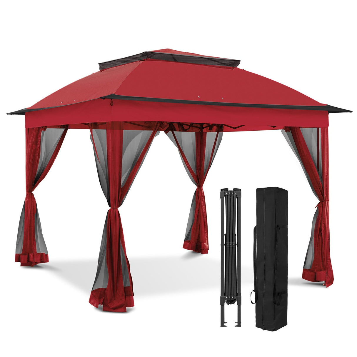 11x11 Pop Up Gazebo Tent with Netting - Eagle Peak Custom Canopy Tent