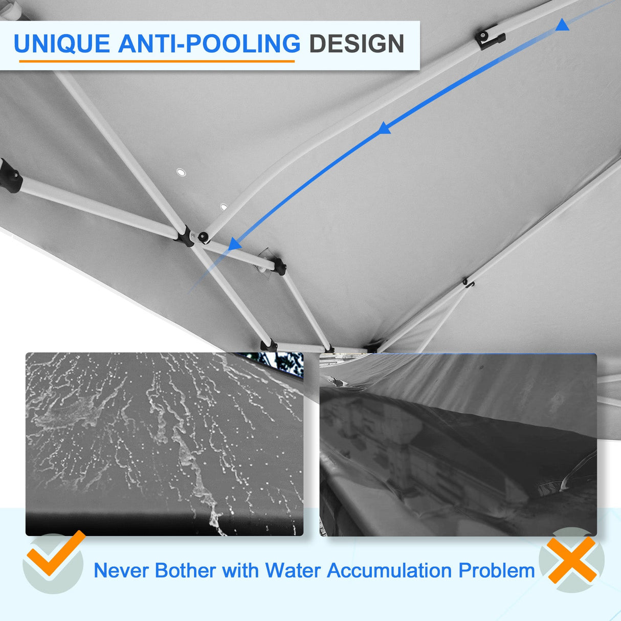 12x12 Commercial Heavy Duty Pop up Canopy with 1 Sidewall - Eagle Peak Custom Canopy Tent