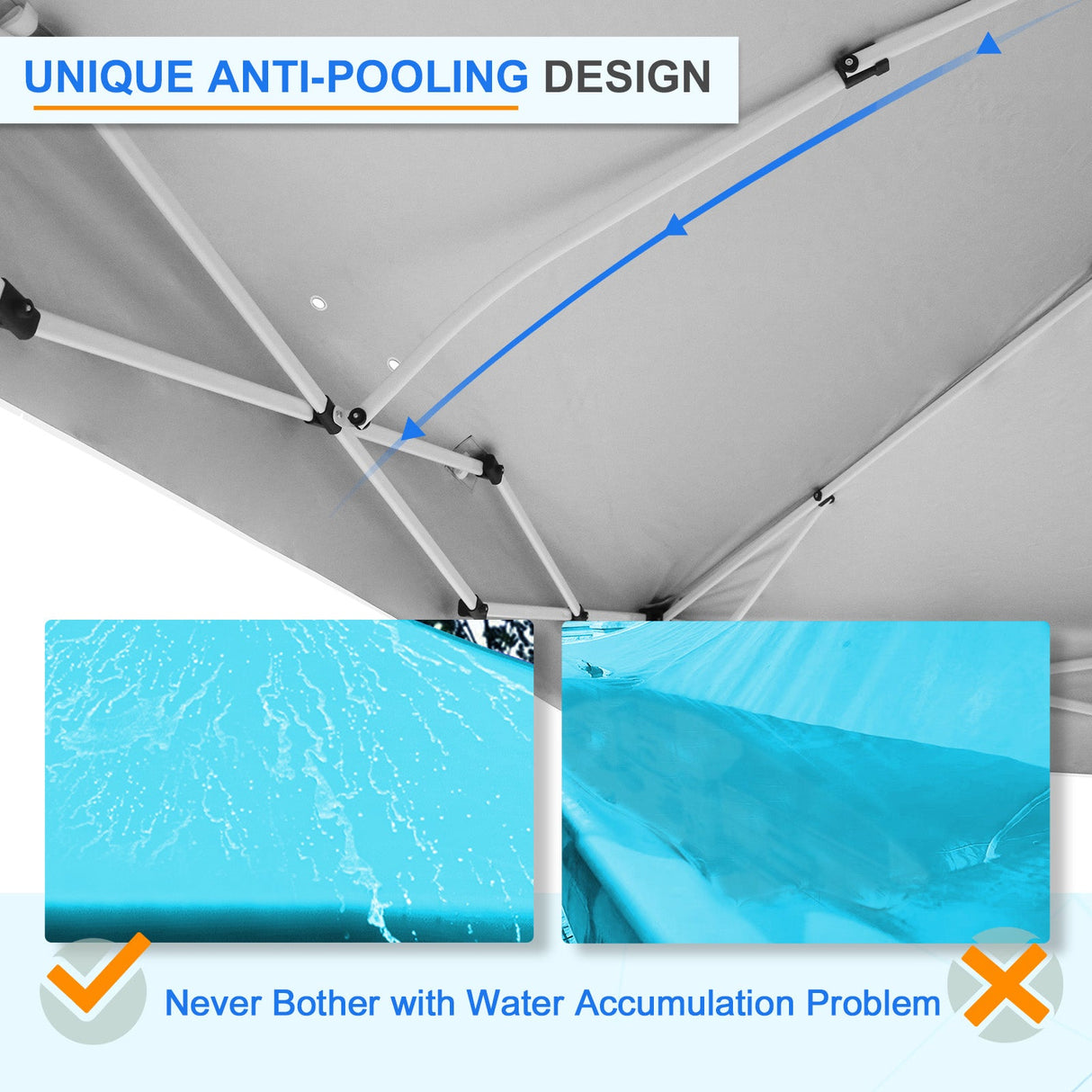 12x12 Commercial Heavy Duty Pop up Canopy with 1 Sidewall - Eagle Peak Custom Canopy Tent