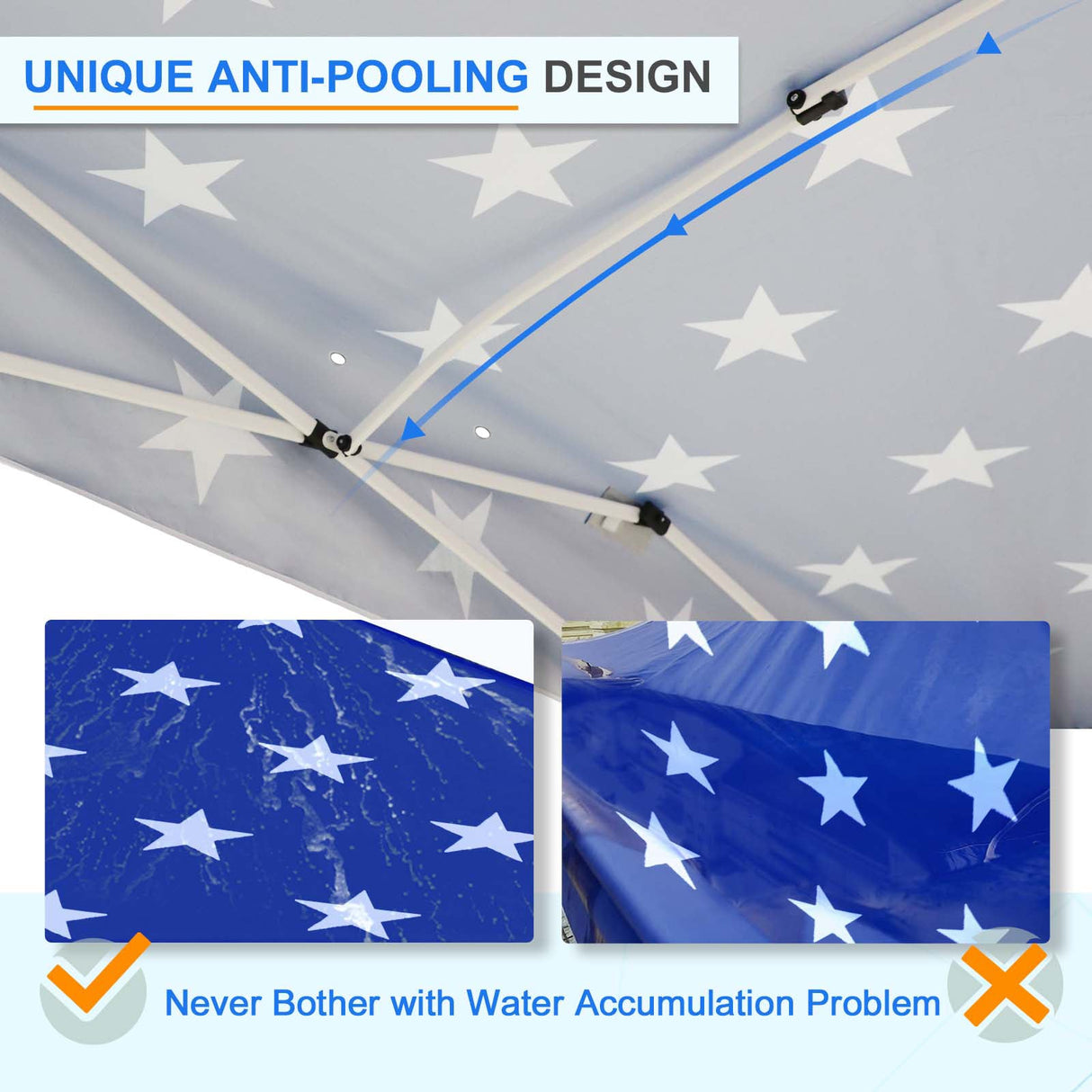 12x12 Commercial Heavy Duty Pop up Canopy with 1 Sidewall - Eagle Peak Custom Canopy Tent