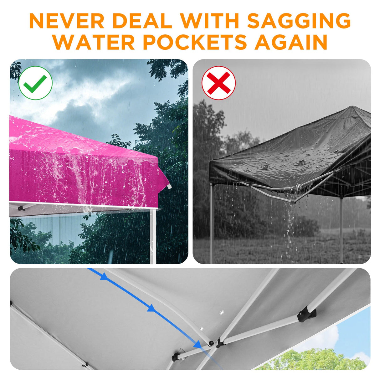 12x12 ft Pop Up Canopy Tent - Eagle Peak