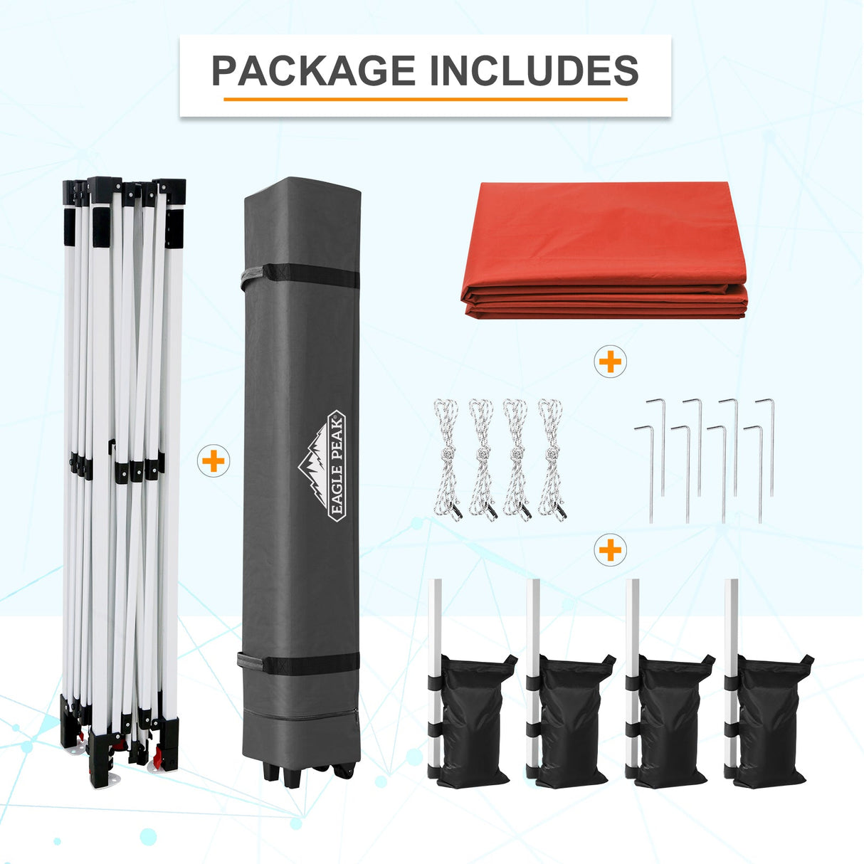 12x12 ft Pop Up Canopy Tent - Eagle Peak Custom Canopy Tent