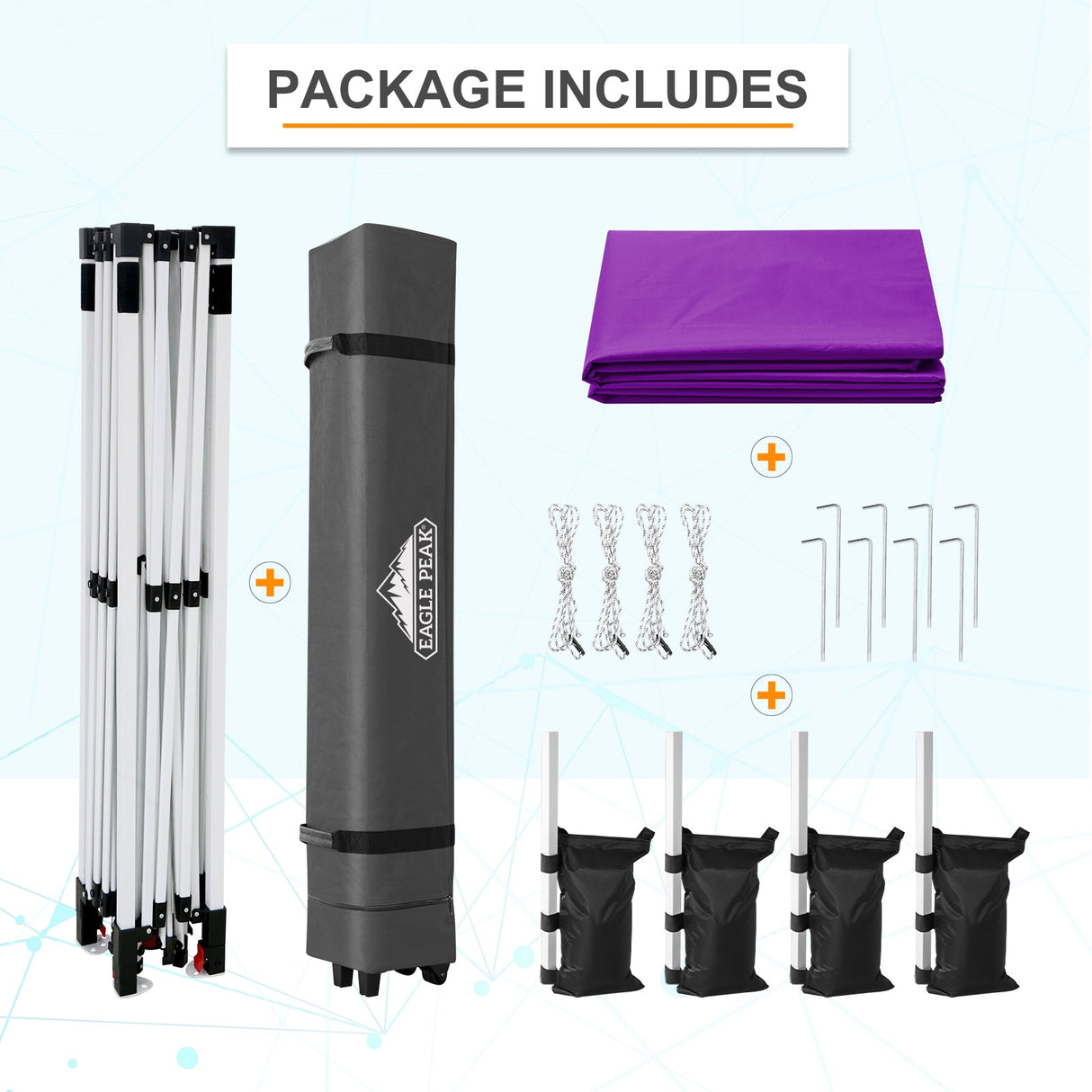 12x12 ft Pop Up Canopy Tent - Eagle Peak Custom Canopy Tent