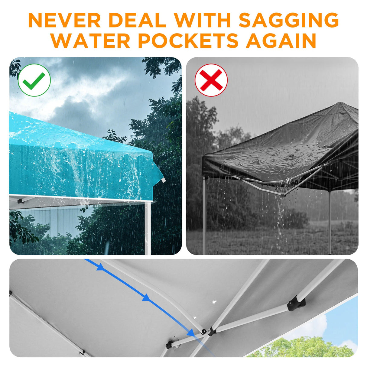 12x12 ft Pop Up Canopy Tent - Eagle Peak