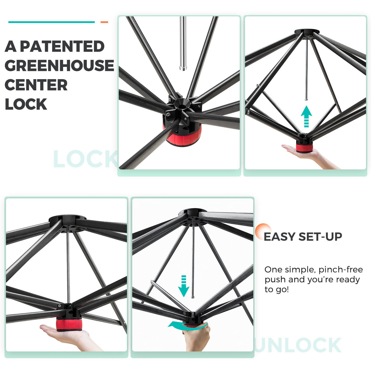 12x8 Portable Large Walk - in Pop Up Greenhouse - Eagle Peak Custom Canopy Tent