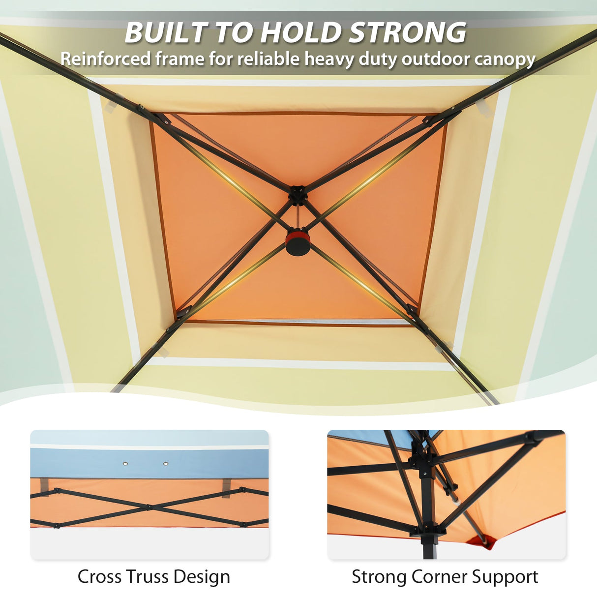 13x13 Straight Leg Pop Up Canopy Tent with 169 sqft of Shade - Eagle Peak®