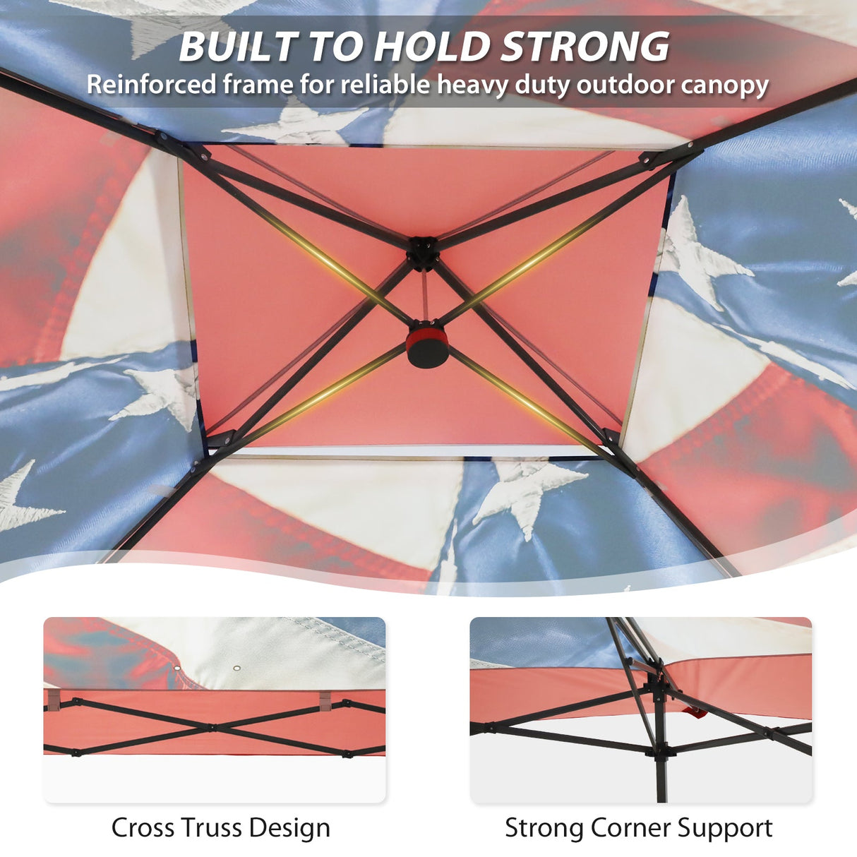 13x13 Straight Leg Pop Up Canopy Tent with 169 sqft of Shade - Eagle Peak®