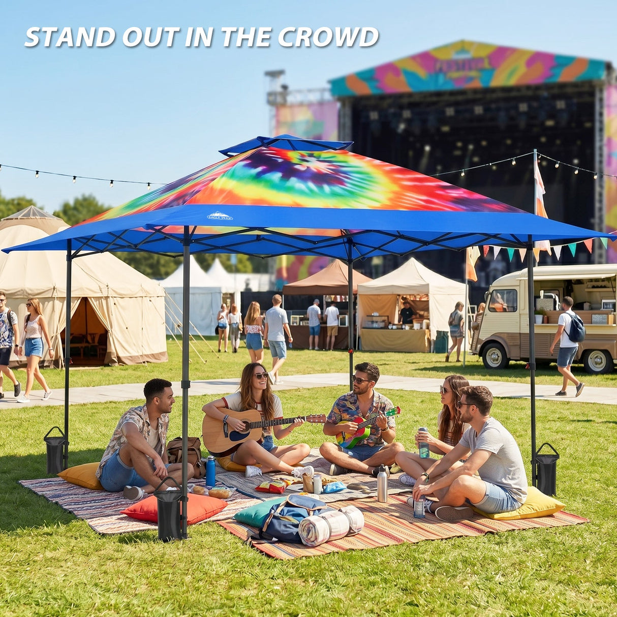 13x13 Straight Leg Pop Up Canopy Tent with 169 sqft of Shade - Eagle Peak®