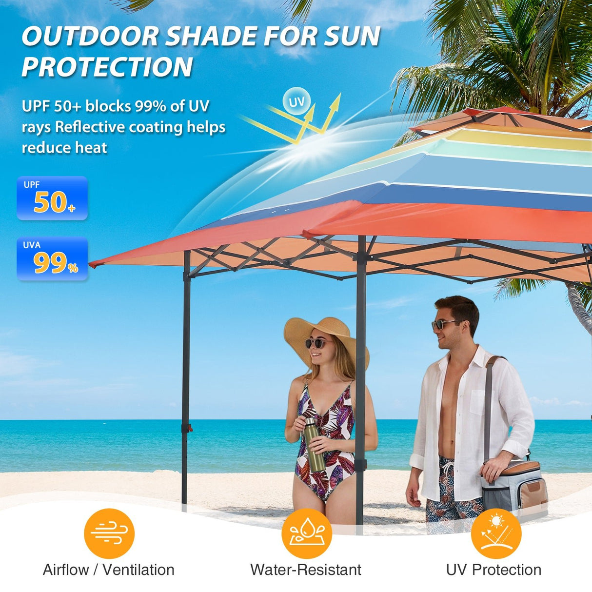 13x13 Straight Leg Pop Up Canopy Tent with 169 sqft of Shade - Eagle Peak®