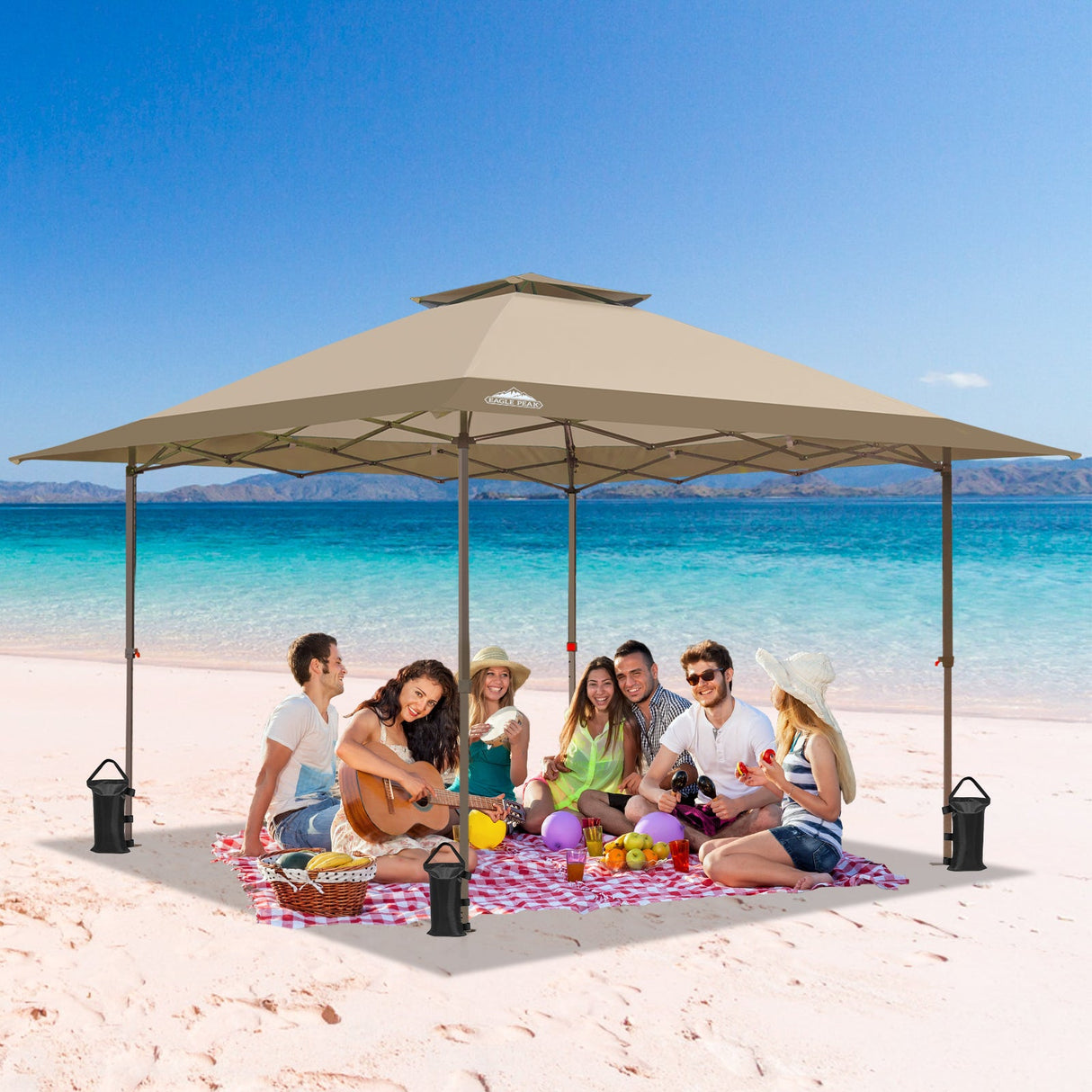 13x13 Straight Leg Pop Up Canopy Tent with 169 sqft of Shade - Eagle Peak Custom Canopy Tent