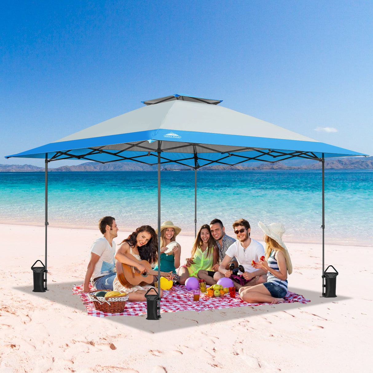 13x13 Straight Leg Pop Up Canopy Tent with 169 sqft of Shade - Eagle Peak Custom Canopy Tent