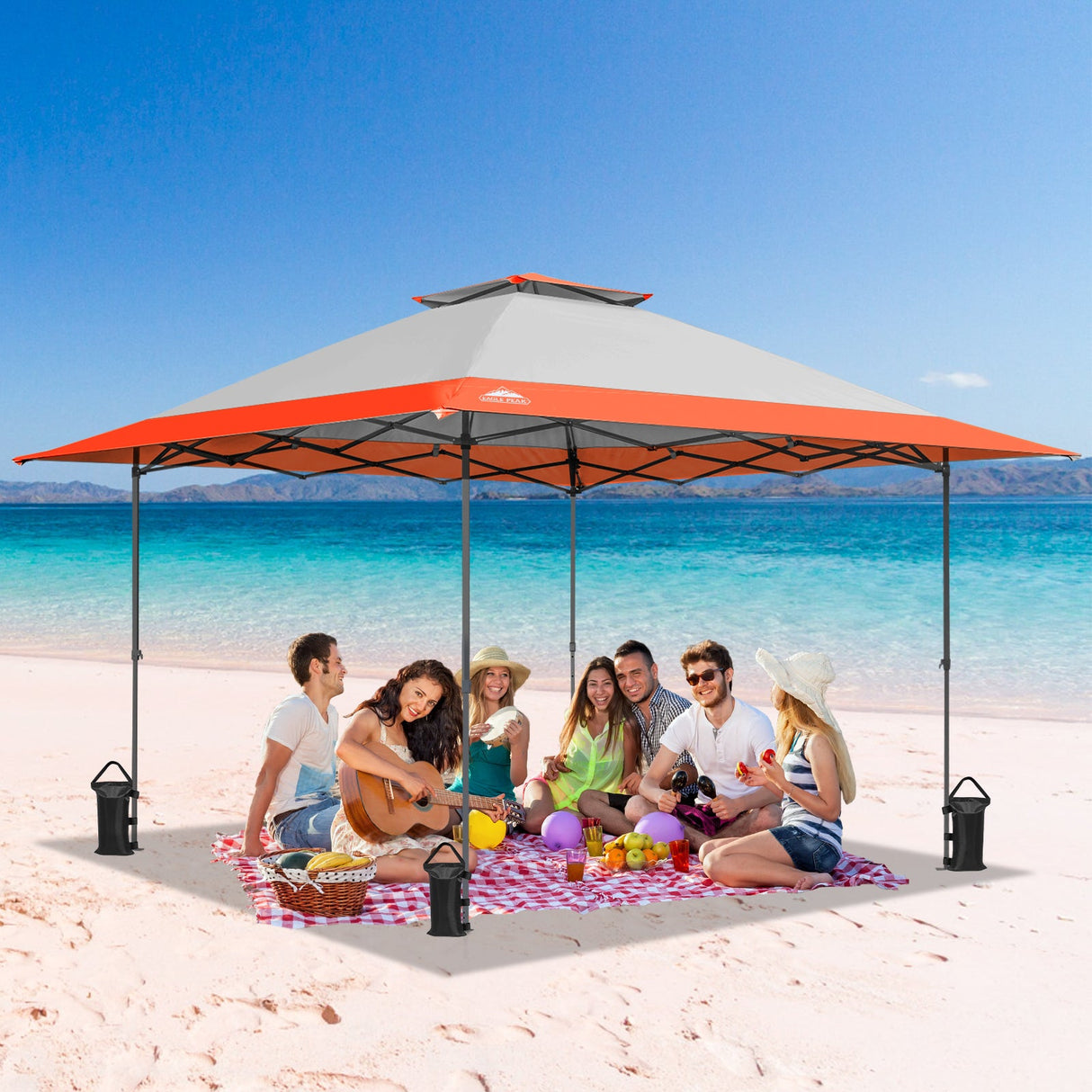 13x13 Straight Leg Pop Up Canopy Tent with 169 sqft of Shade - Eagle Peak Custom Canopy Tent