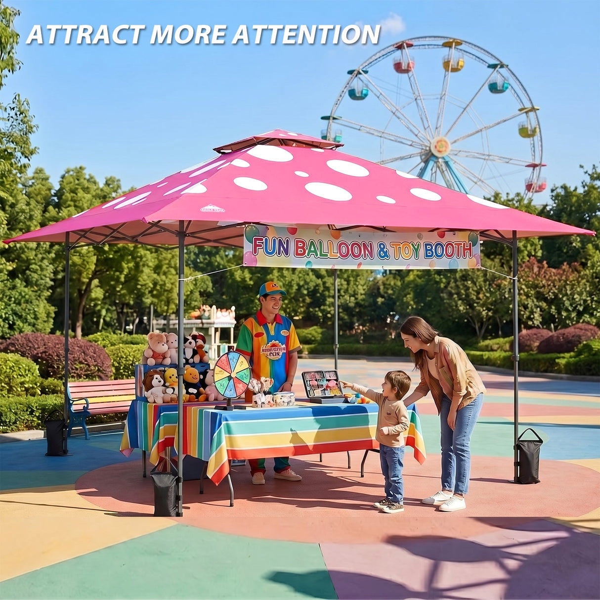 13x13 Straight Leg Pop Up Canopy Tent with 169 sqft of Shade - Eagle Peak®