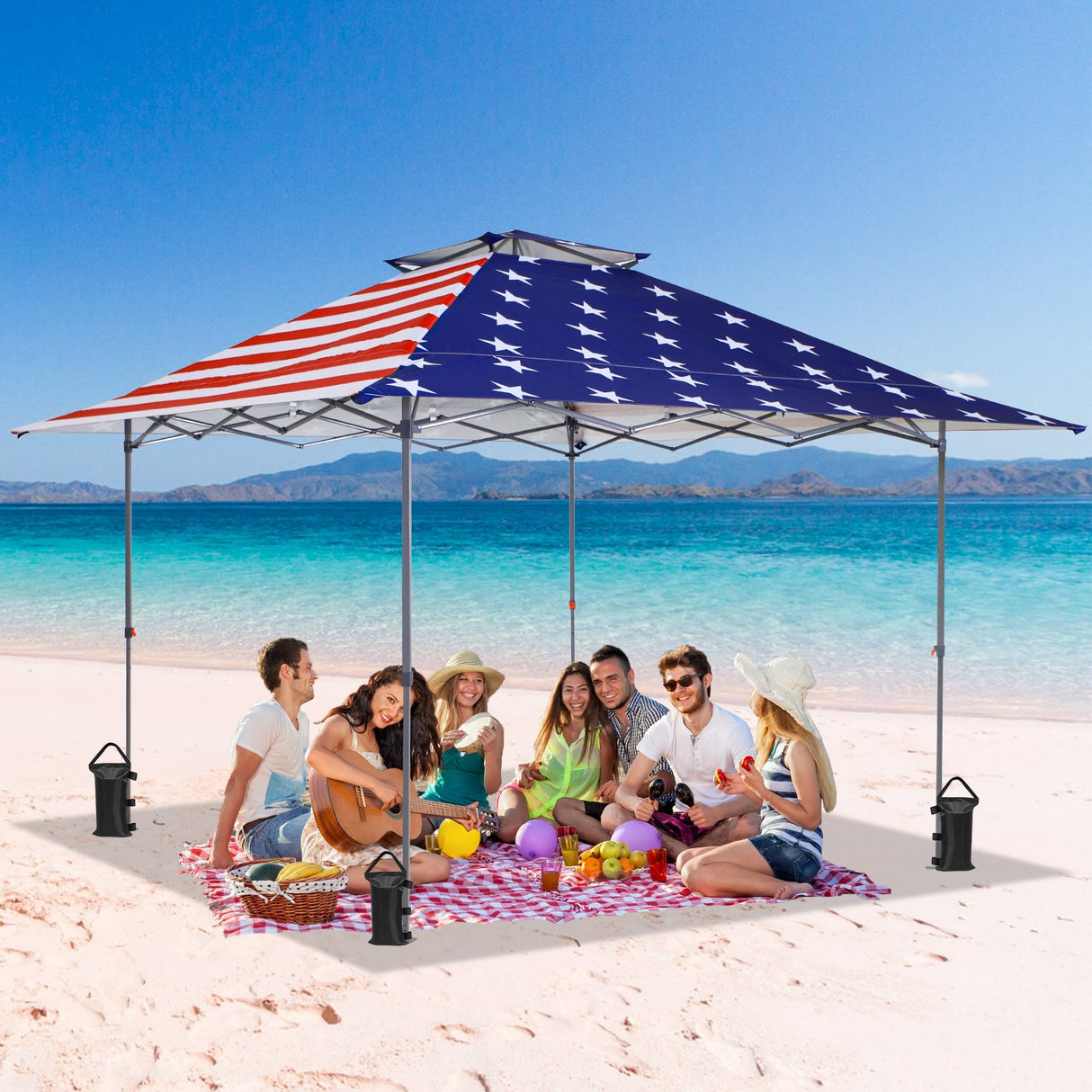 13x13 Straight Leg Pop Up Canopy Tent with 169 sqft of Shade - Eagle Peak Custom Canopy Tent
