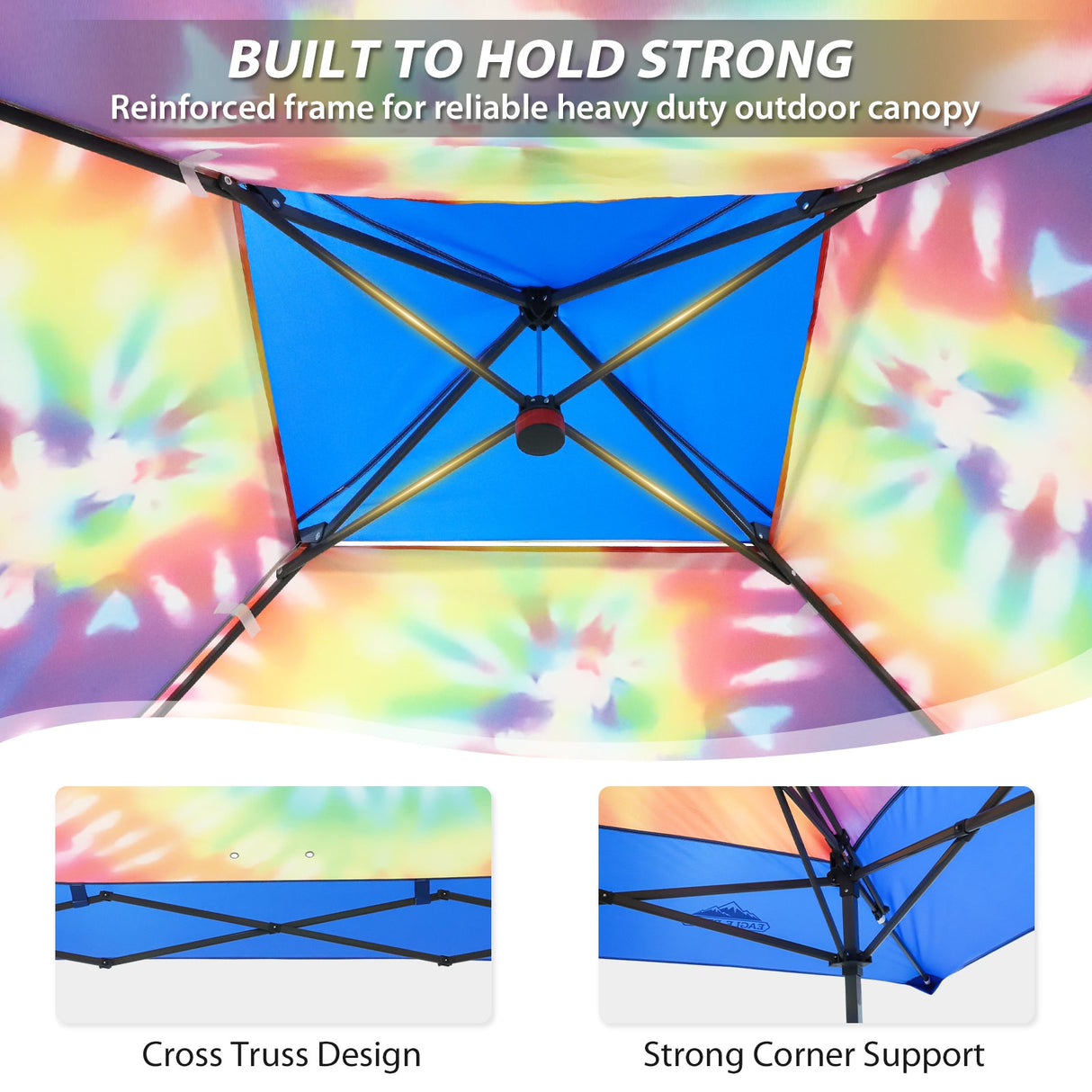 13x13 Straight Leg Pop Up Canopy Tent with 169 sqft of Shade - Eagle Peak®