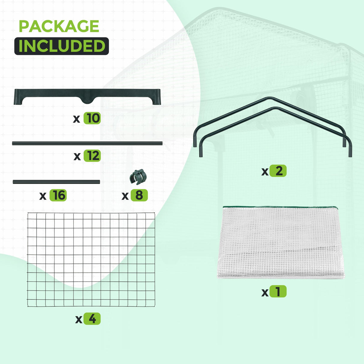 27.2"x19.3"x64.2" Mini Greenhouse with Wire Shelves - Eagle Peak Custom Canopy Tent