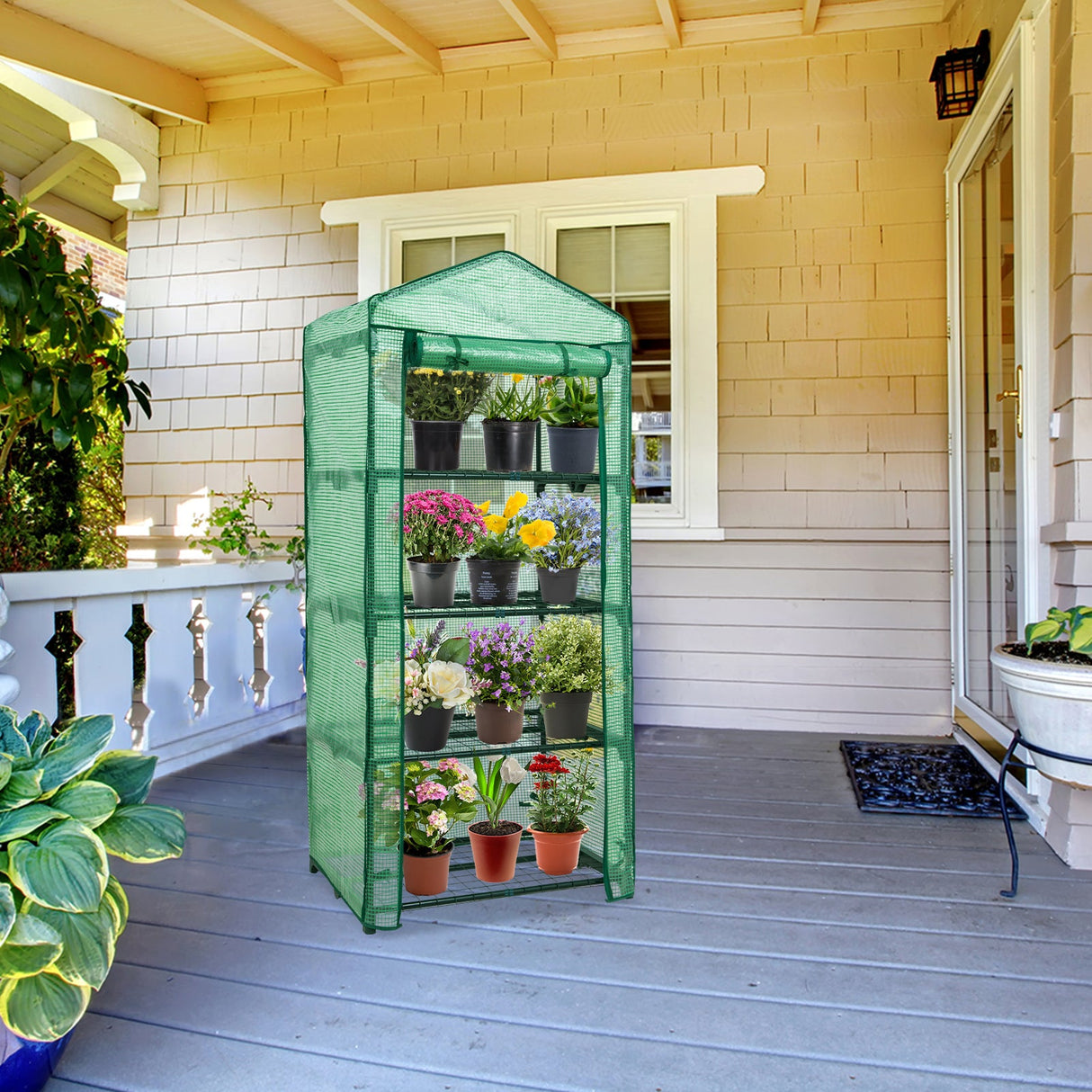 27.2"x19.3"x64.2" Mini Greenhouse with Wire Shelves - Eagle Peak