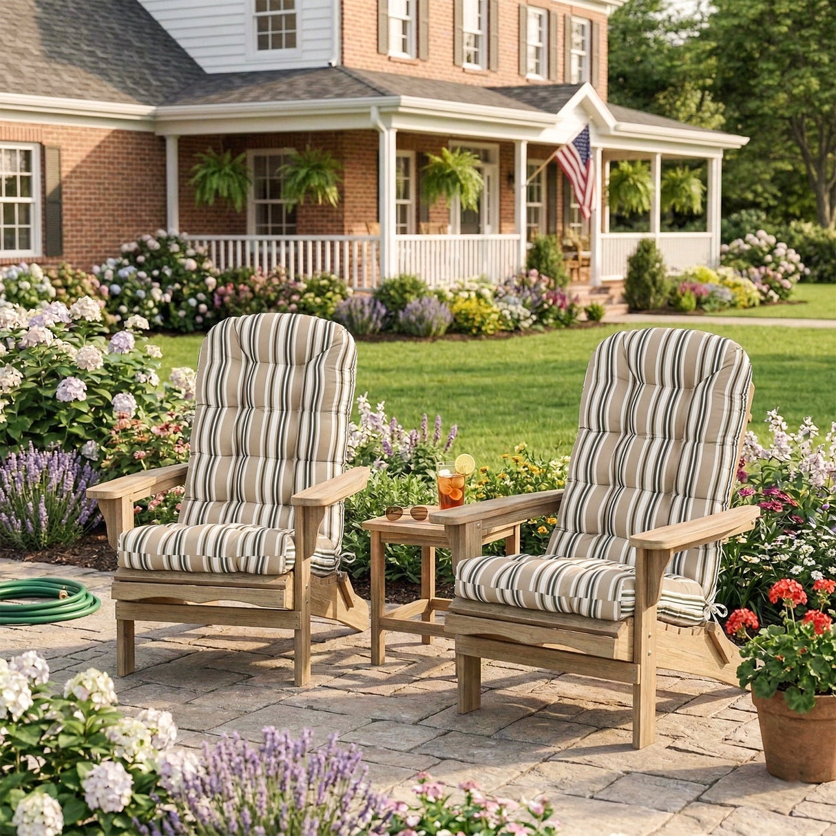 5" High Back Adirondack Chair Cushions, 49x20x5 in, Set of 1/2/4 - Eagle Peak Custom Canopy Tent