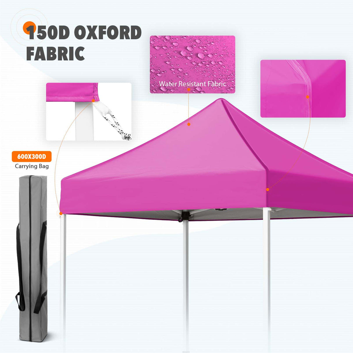 5x5 Pop Up Canopy Tent Instant Straight Leg Outdoor Canopy Easy Set-up