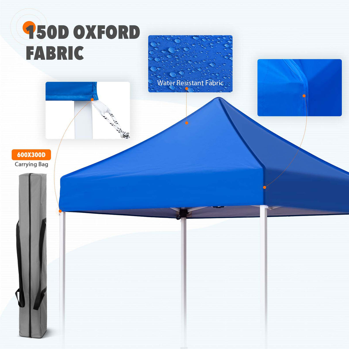 5x5 Pop Up Canopy Tent Instant Straight Leg Outdoor Canopy Easy Set-up