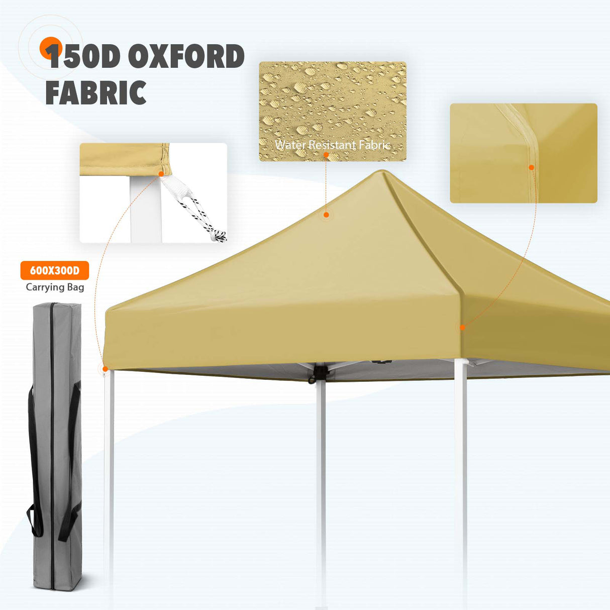 5x5 Pop Up Canopy Tent Instant Straight Leg Outdoor Canopy Easy Set-up