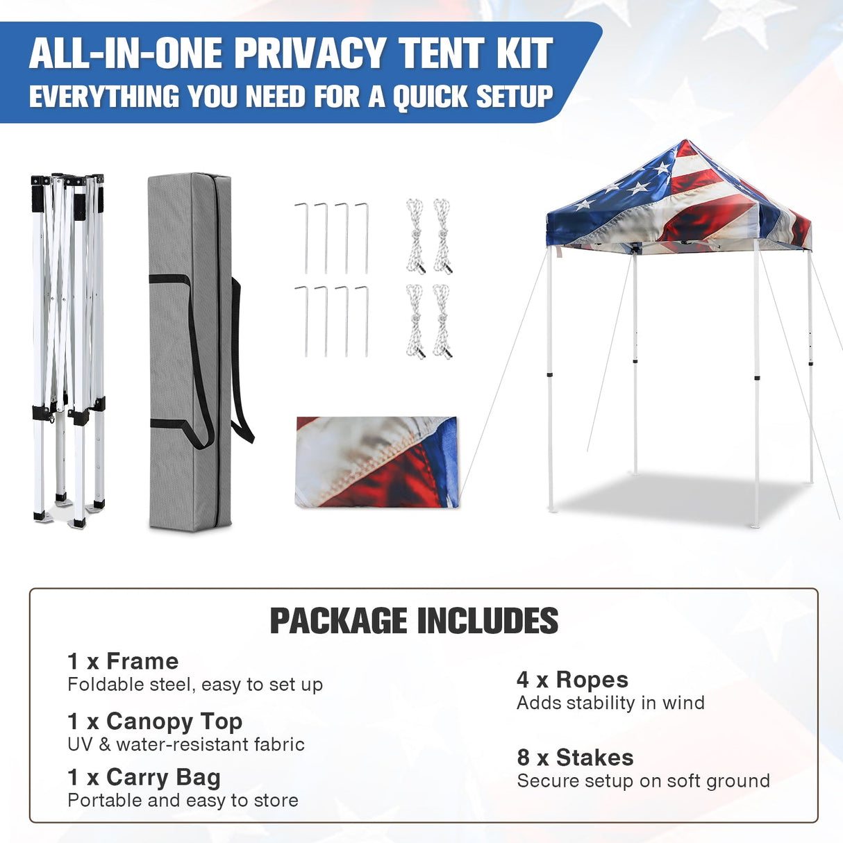 5x5 Pop Up Canopy Tent Instant Outdoor Canopy - Eagle Peak Custom Canopy Tent