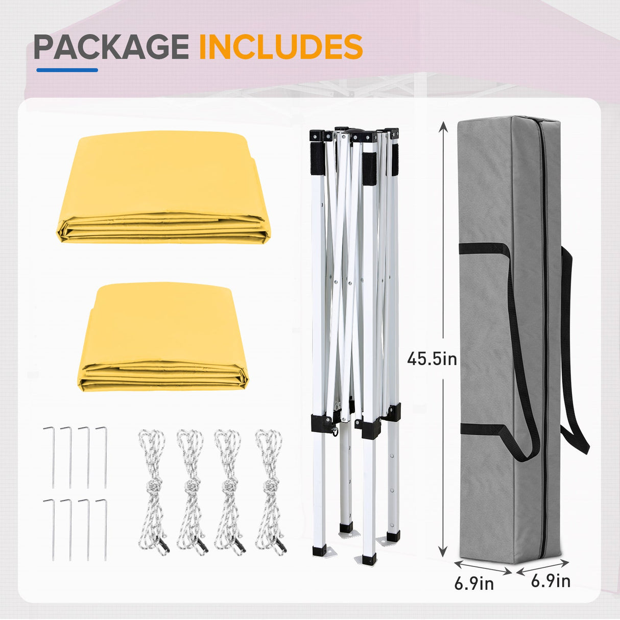 5x5 Straight Leg Pop Up Canopy Tent with One Removable Sunwall - Eagle Peak Custom Canopy Tent