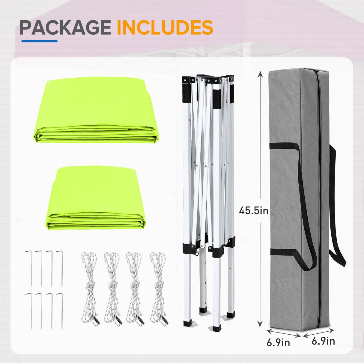 5x5 Straight Leg Pop Up Canopy Tent with One Removable Sunwall - Eagle Peak Custom Canopy Tent