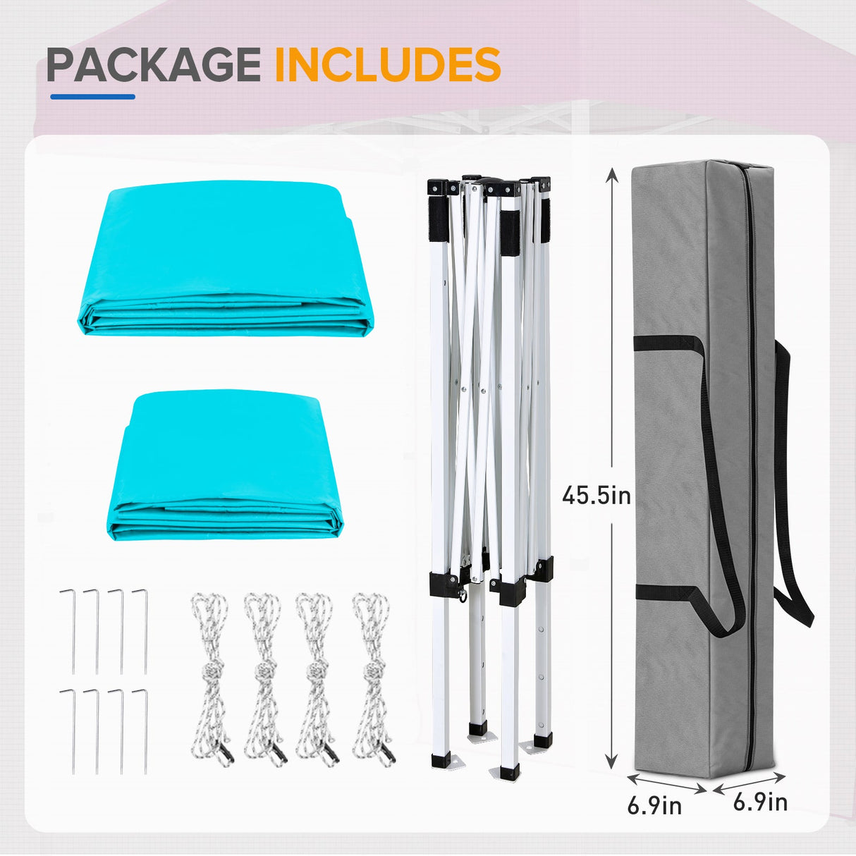 5x5 Straight Leg Pop Up Canopy Tent with One Removable Sunwall - Eagle Peak Custom Canopy Tent