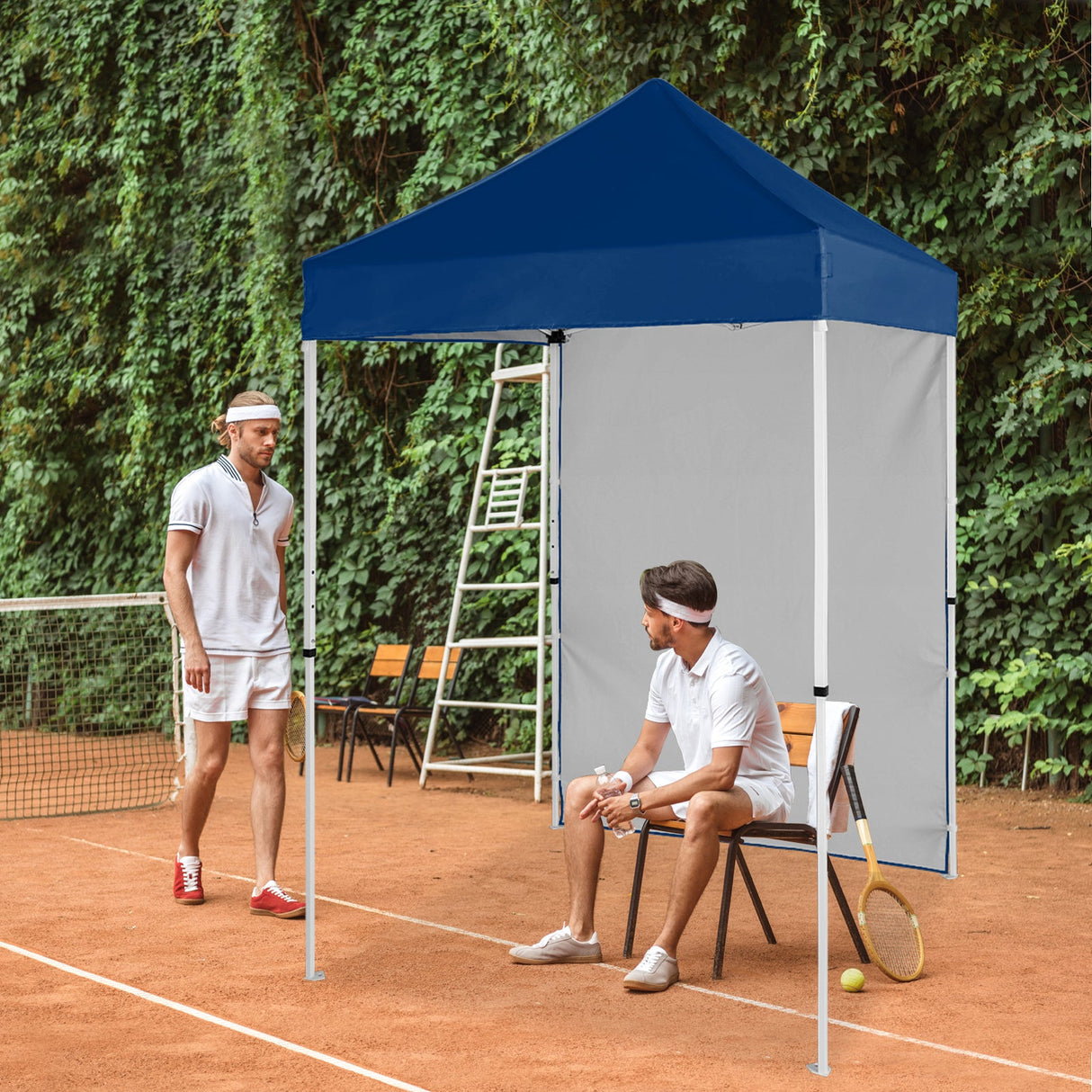 5x5 Straight Leg Pop Up Canopy Tent with One Removable Sunwall - Eagle Peak Custom Canopy Tent