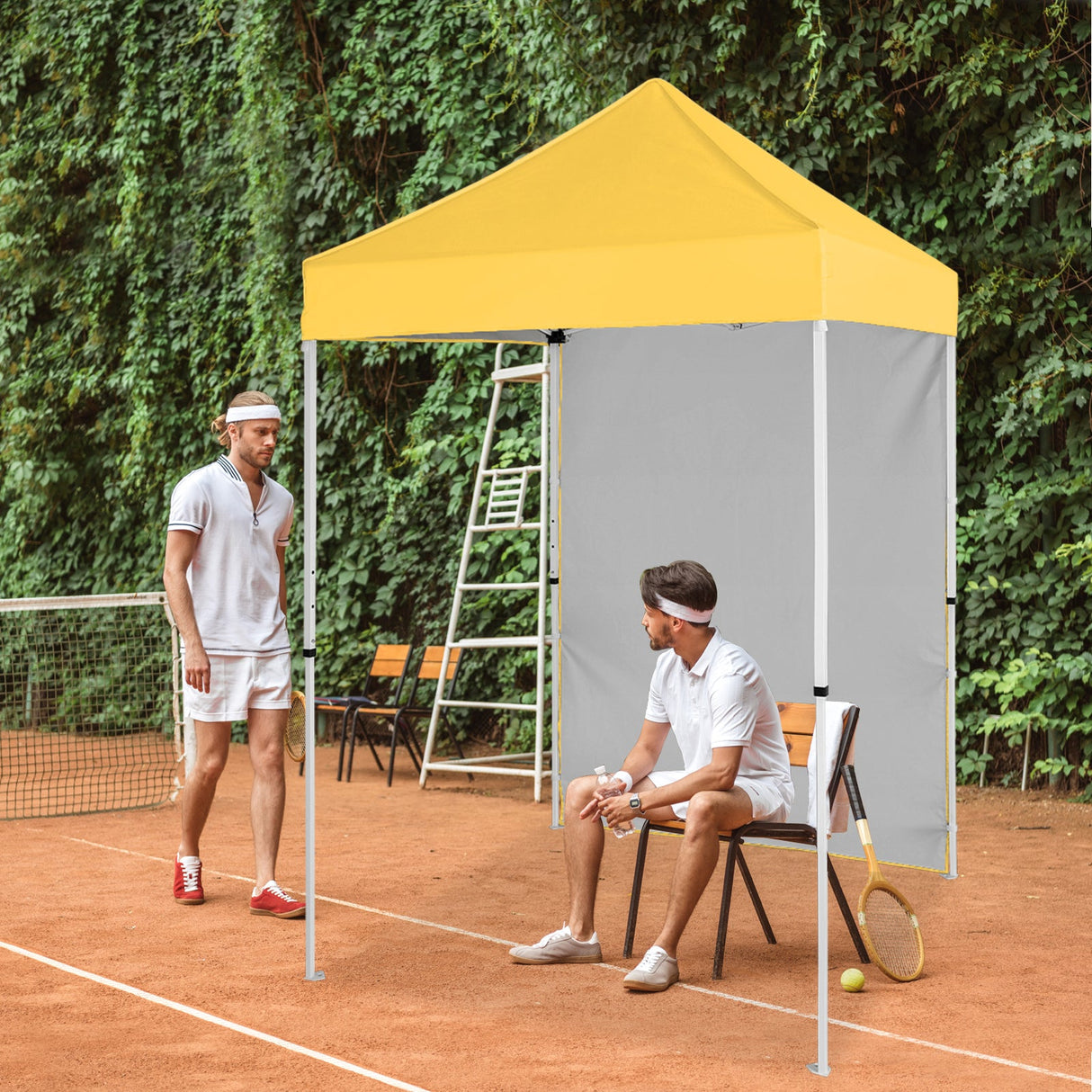 5x5 Straight Leg Pop Up Canopy Tent with One Removable Sunwall - Eagle Peak Custom Canopy Tent