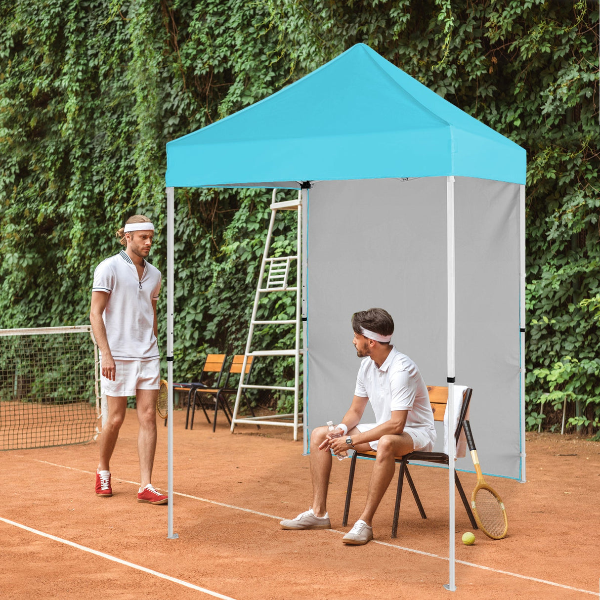 5x5 Straight Leg Pop Up Canopy Tent with One Removable Sunwall - Eagle Peak Custom Canopy Tent