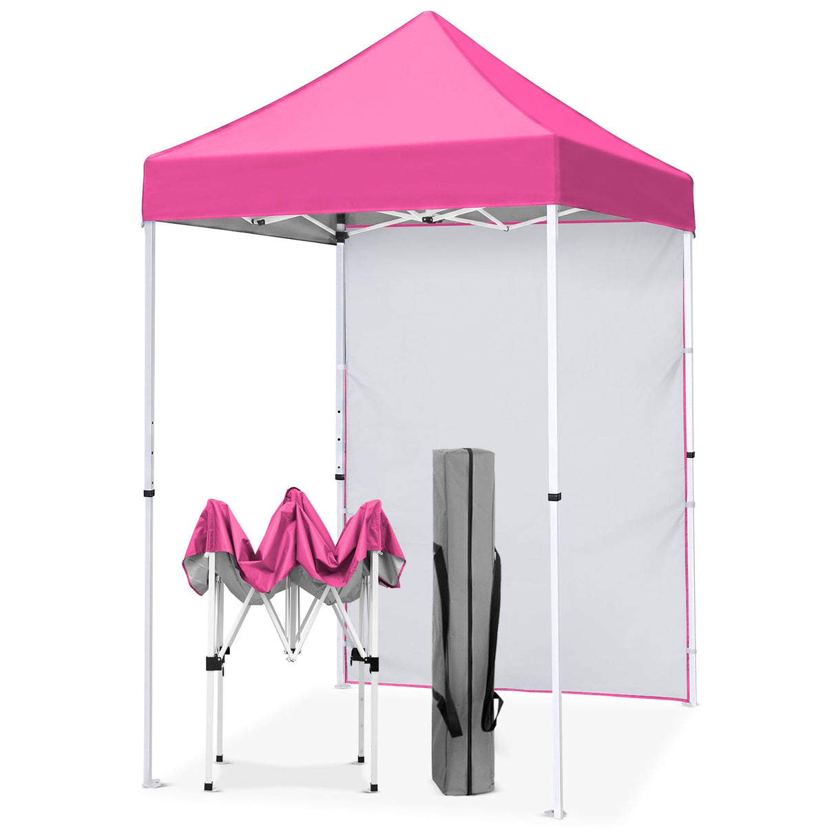 5x5 Straight Leg Pop Up Canopy Tent with One Removable Sunwall - Eagle Peak®
